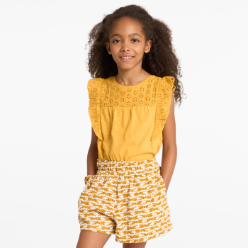 شورت واسع بطبعة نمر للفتيات